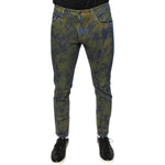 Dolce & Gabbana Blue Cotton Dye Slim Fit Men Denim Jeans PAN75606-48