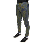 Dolce & Gabbana Blue Cotton Dye Slim Fit Men Denim Jeans PAN75606-48