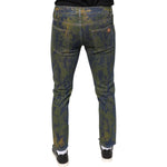 Dolce & Gabbana Blue Cotton Dye Slim Fit Men Denim Jeans PAN75606-48