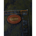 Dolce & Gabbana Blue Cotton Dye Slim Fit Men Denim Jeans PAN75606-48