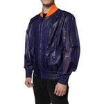 Dolce & Gabbana Blue Cotton Stretch Full Zip Bomber Jacket JKT3876-54