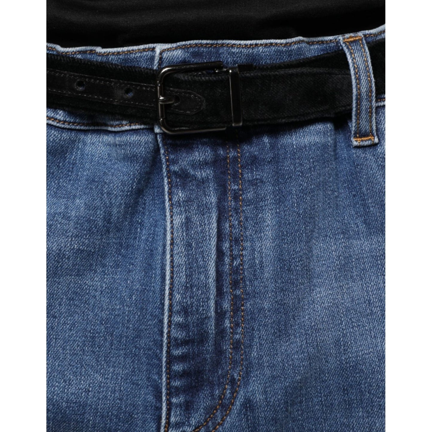 Dolce & Gabbana Blue Washed Cotton Stretch Men Denim Jeans PAN75600-58