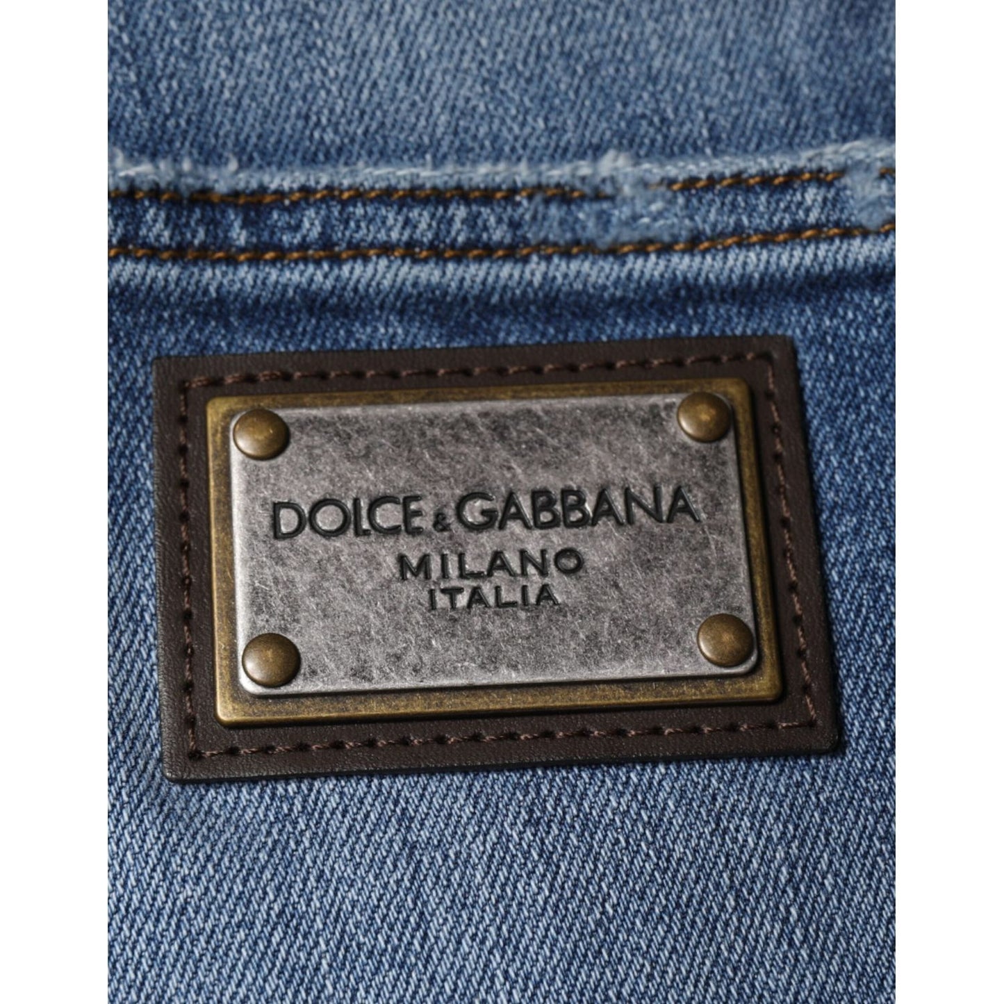 Dolce & Gabbana Blue Washed Cotton Stretch Men Denim Jeans PAN75600-58
