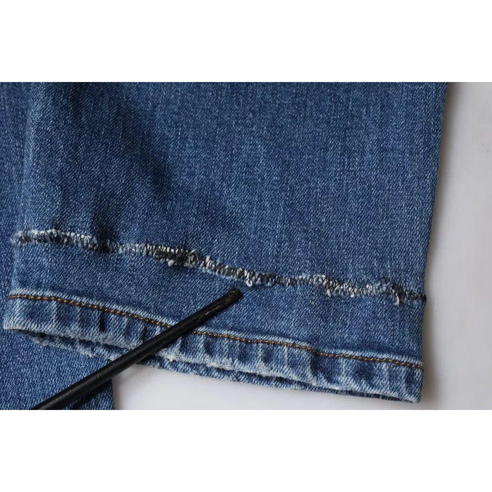 Dolce & Gabbana Blue Washed Cotton Stretch Men Denim Jeans PAN75600-58