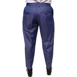 Dolce & Gabbana Blue Wool Tapered Formal Dress Pants PAN75352-48