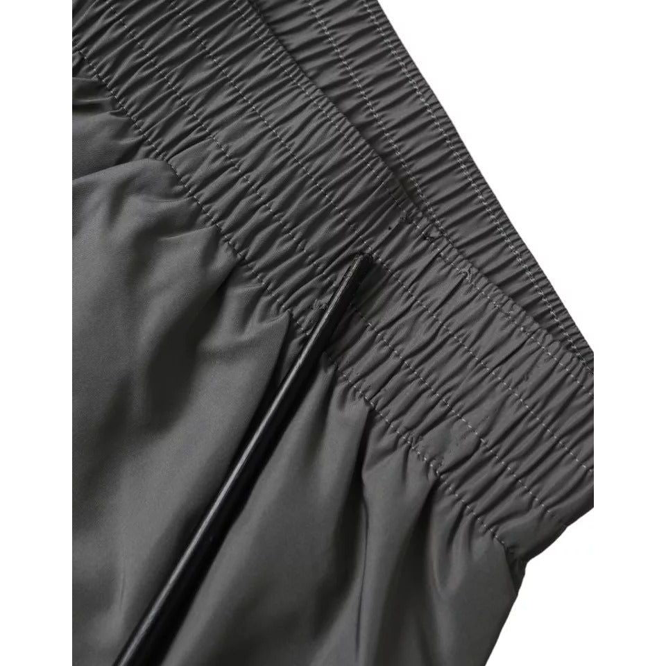 Dolce & Gabbana Dark Gray Polyester Beachwear Shorts Swimwear Men PAN75503-7