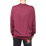 Dolce & Gabbana Maroon Cashmere V-neck Men Pullover Sweater TSH87068-54