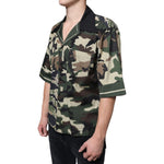 Dolce & Gabbana Multicolor Camouflage Button Down Men Casual Shirt TSH87098-40