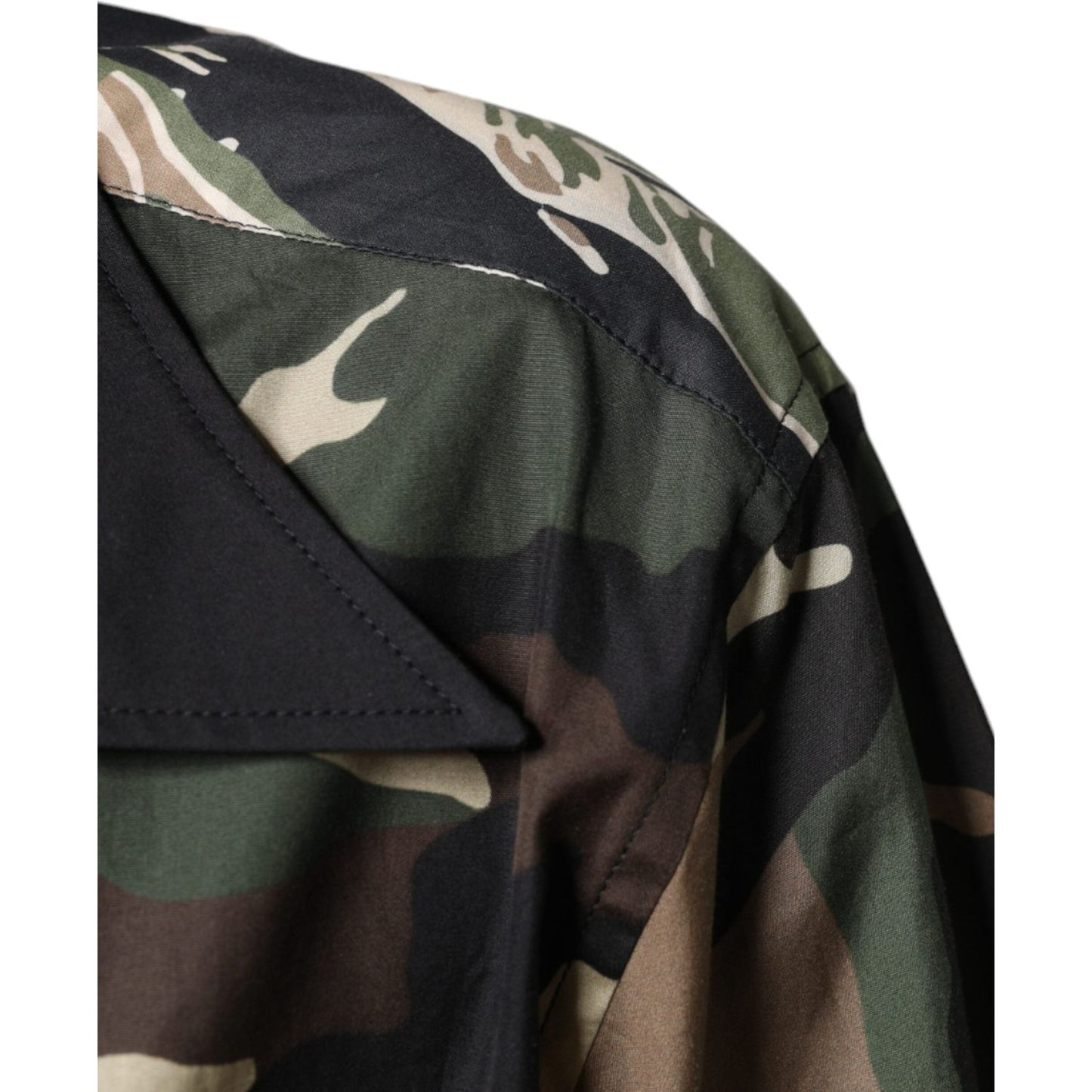 Dolce & Gabbana Multicolor Camouflage Button Down Men Casual Shirt TSH87098-40