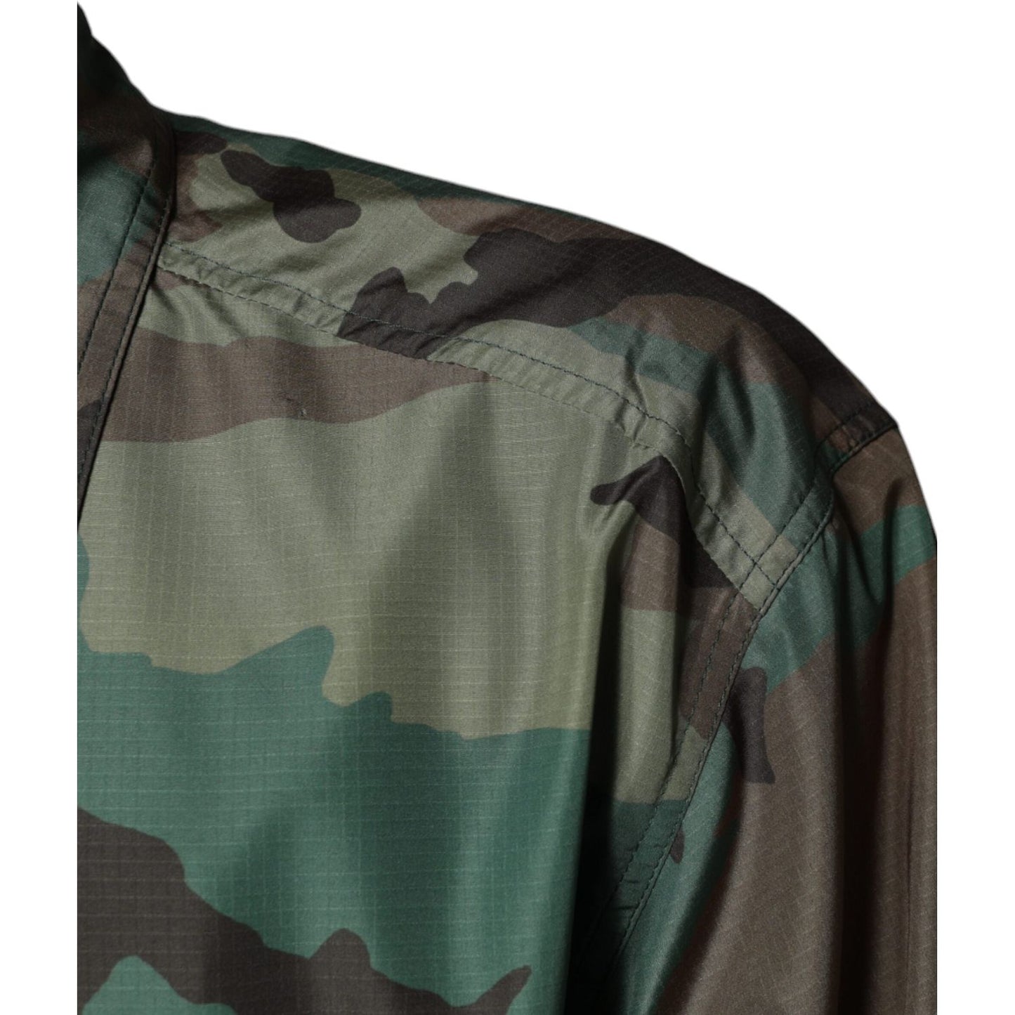 Dolce & Gabbana Multicolor Camouflage Button Down Shirt TSH87100-43