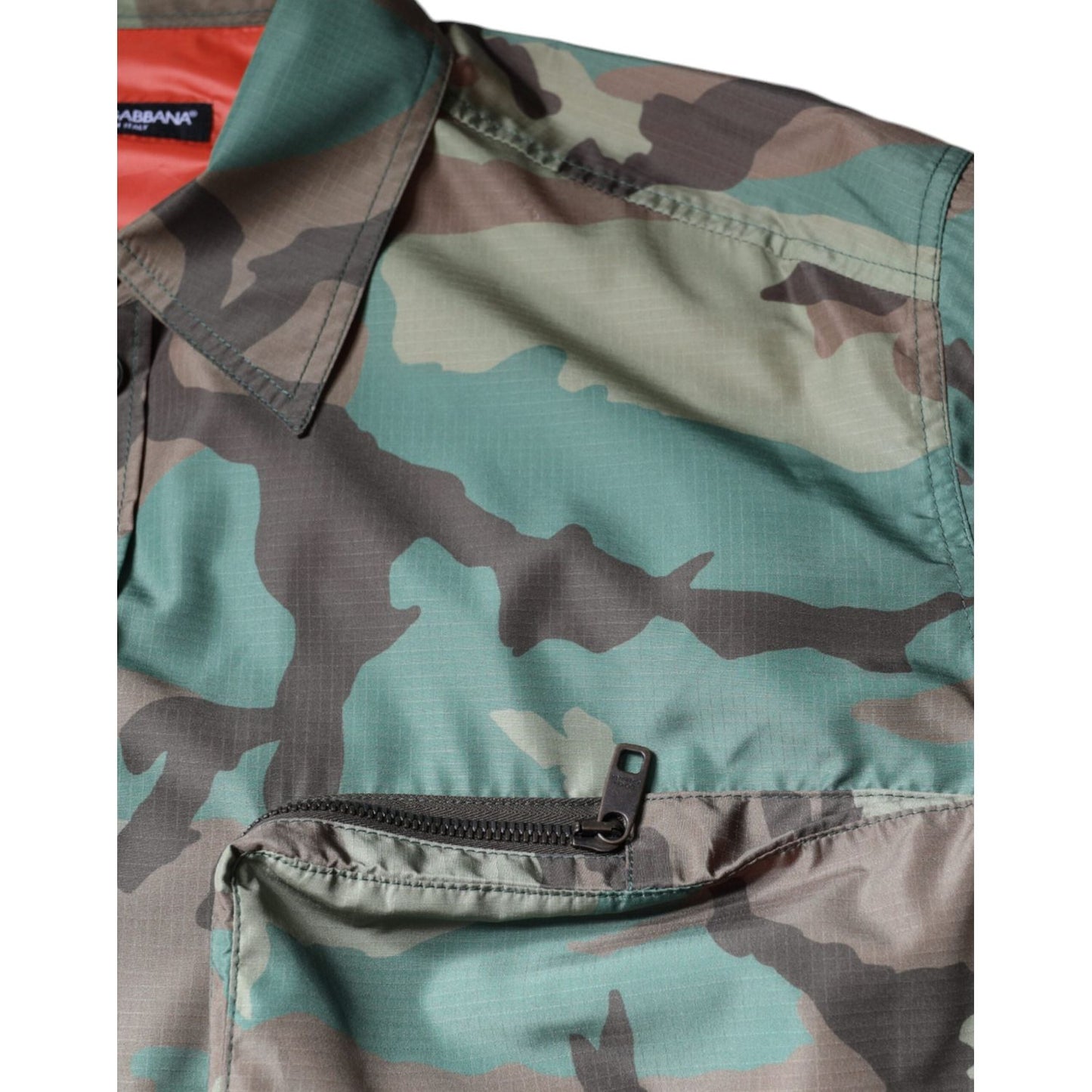 Dolce & Gabbana Multicolor Camouflage Button Down Shirt TSH87100-43