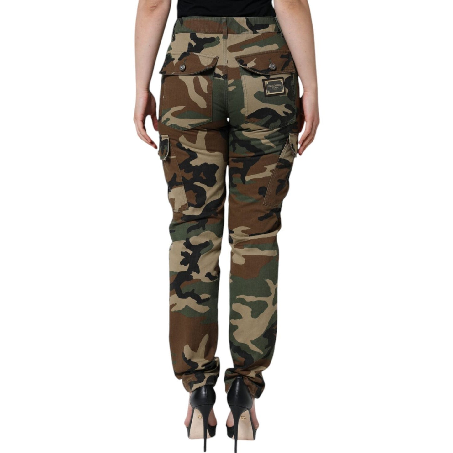 Dolce & Gabbana Multicolor Camouflage Cargo Pants PAN75642-36