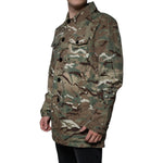 Dolce & Gabbana Multicolor Camouflage Collared Coat Jacket JKT41252-52