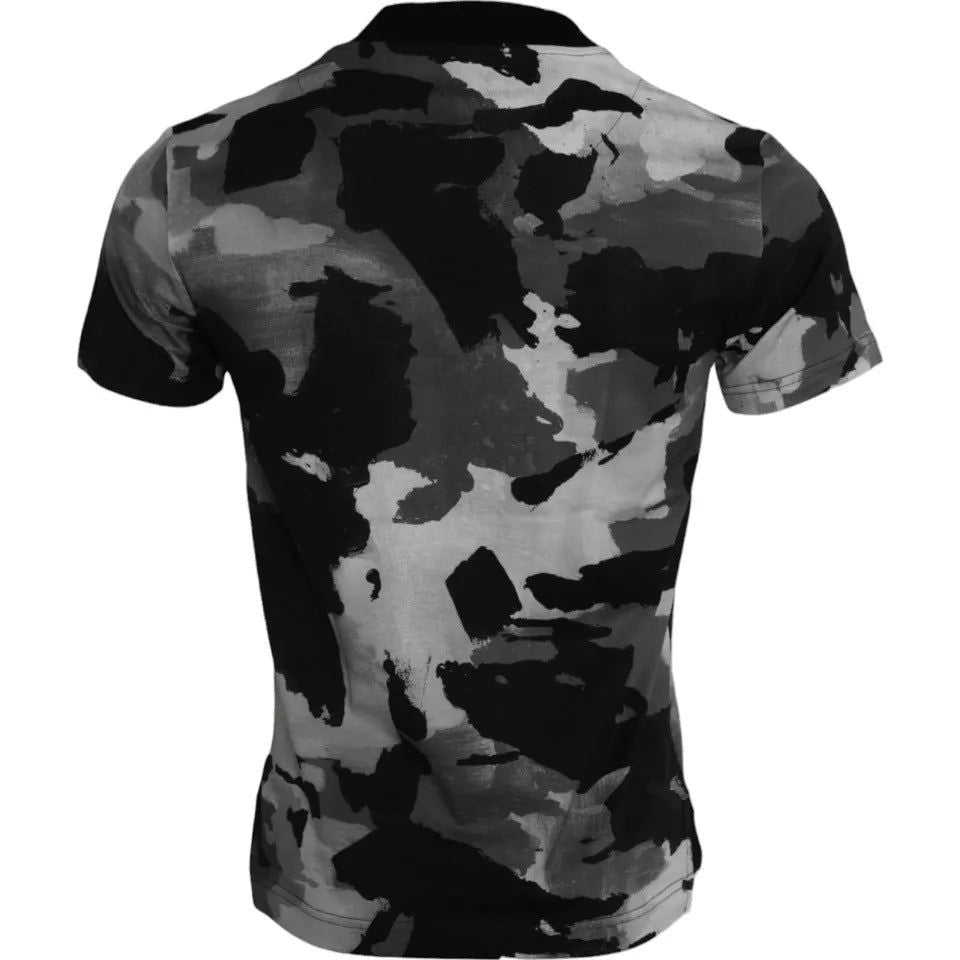 Dolce & Gabbana Multicolor Camouflage Cotton Crewneck T-shirt TSH86440-44