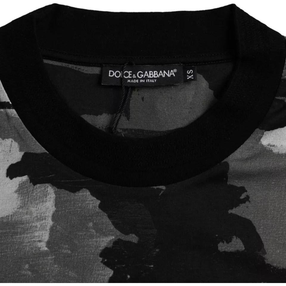 Dolce & Gabbana Multicolor Camouflage Cotton Crewneck T-shirt TSH86440-44