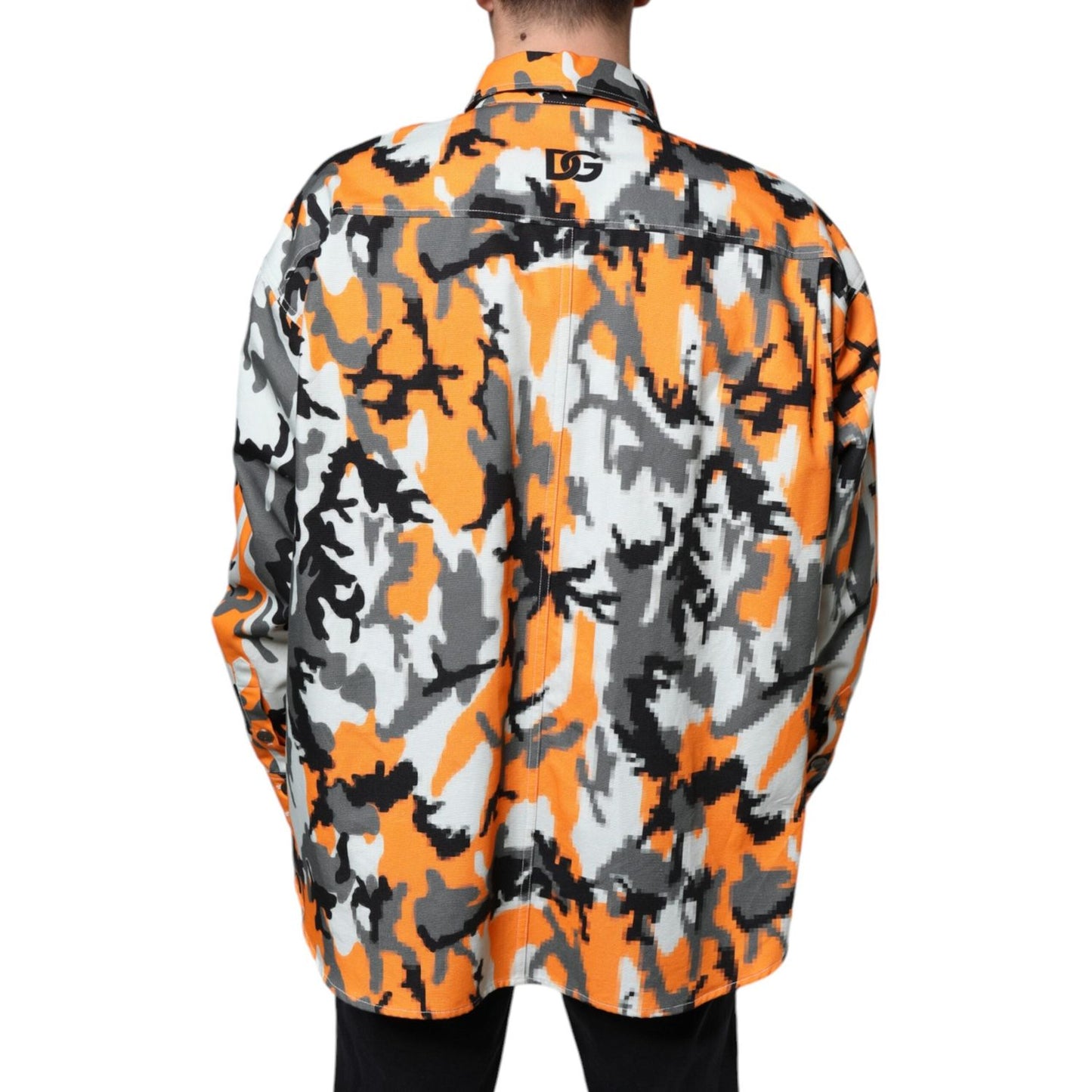 Dolce & Gabbana Multicolor Camouflage Cotton Denim Collared Jacket TSH87096-42