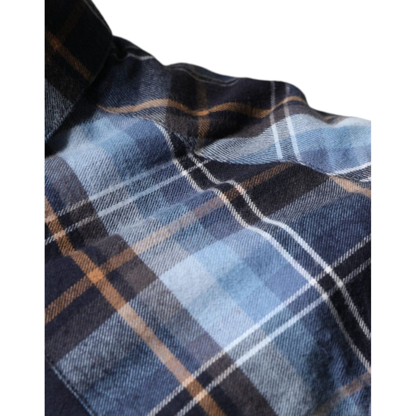 Dolce & Gabbana Multicolor Checkered Paradiso Patch Slim Fit Shirt TSH87124-40
