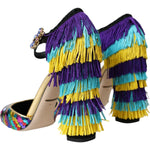 Dolce & Gabbana Multicolor Sequin Crystal Mary Jane Shoes LA10607-40