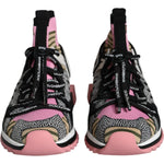 Dolce & Gabbana Multicolor Sorrento Socks Logo Sneakers Shoes LA11542-36.5