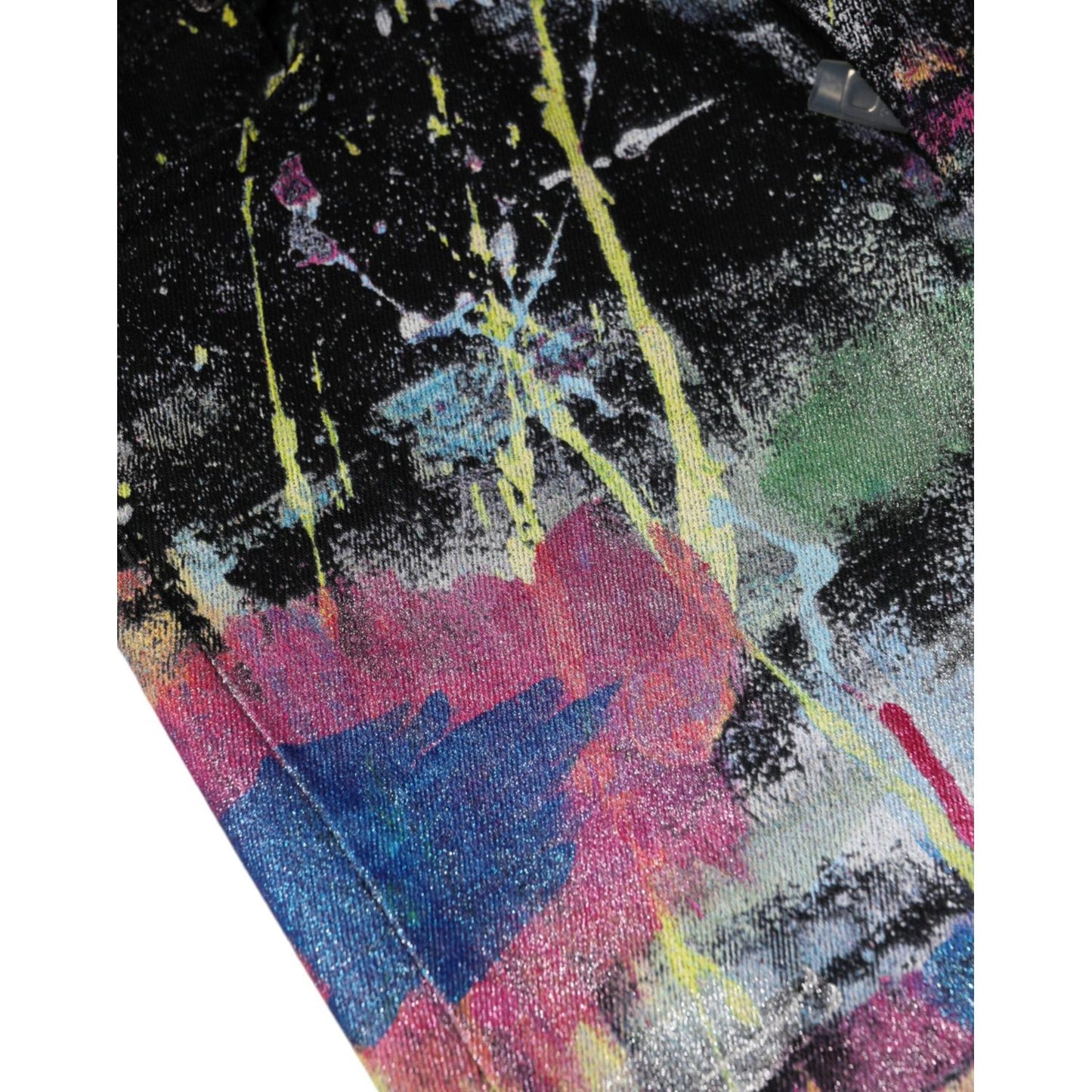 Dolce & Gabbana Multicolor Splatter Paint Cotton Skinny Denim Jeans PAN74182-44