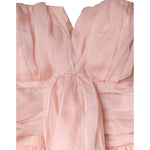 Dolce & Gabbana Pink Silk Strapless Maxi A-line Gown Dress DR281220-42