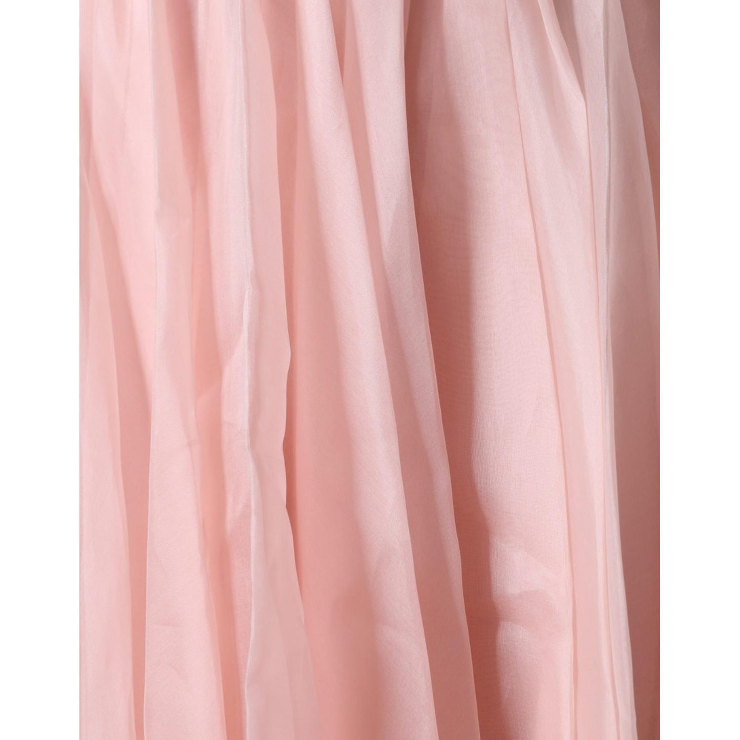 Dolce & Gabbana Pink Silk Strapless Maxi A-line Gown Dress DR281220-42