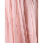 Dolce & Gabbana Pink Silk Strapless Maxi A-line Gown Dress DR281220-42