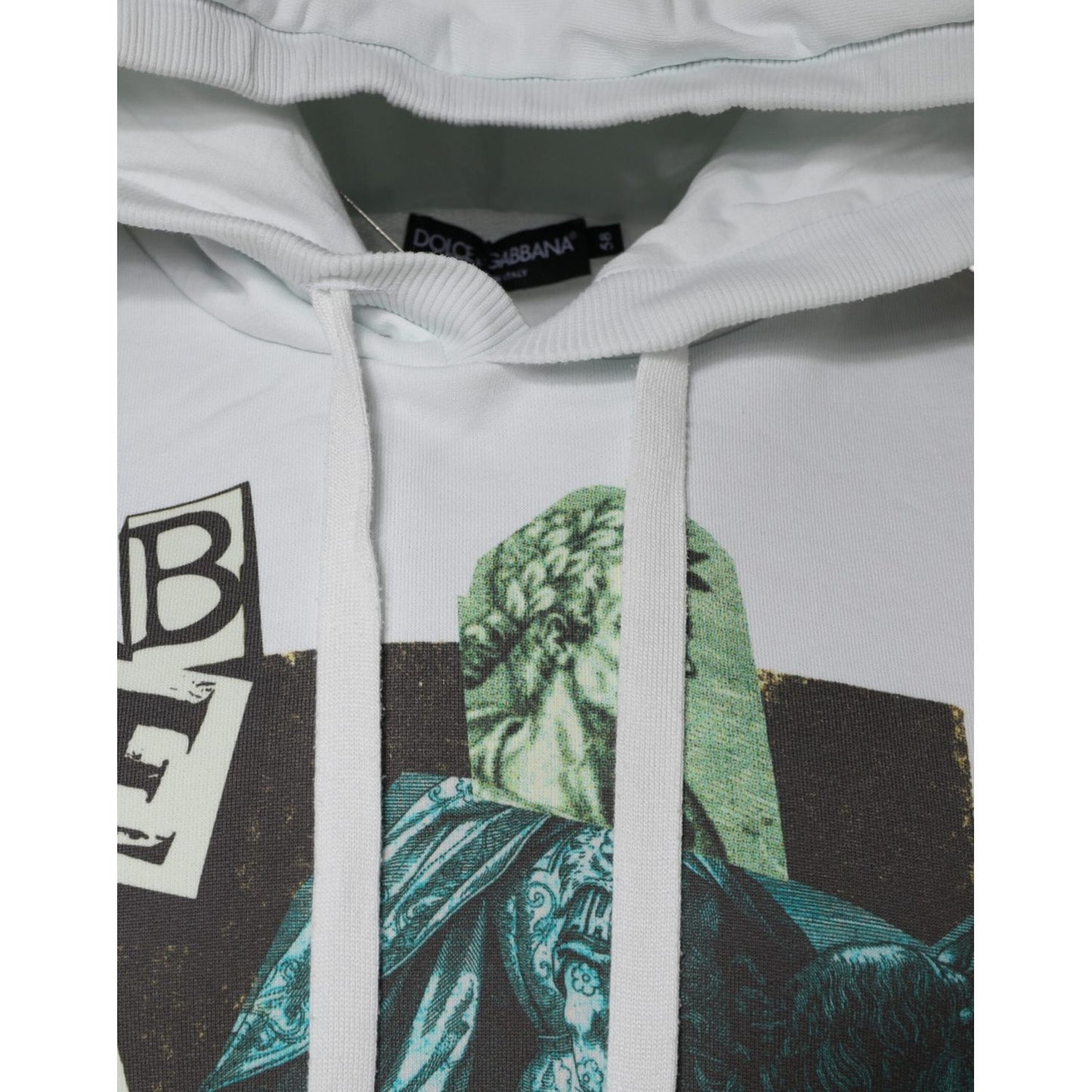Dolce & Gabbana White Caesar Cotton Hooded Pullover Sweater TSH87226-54