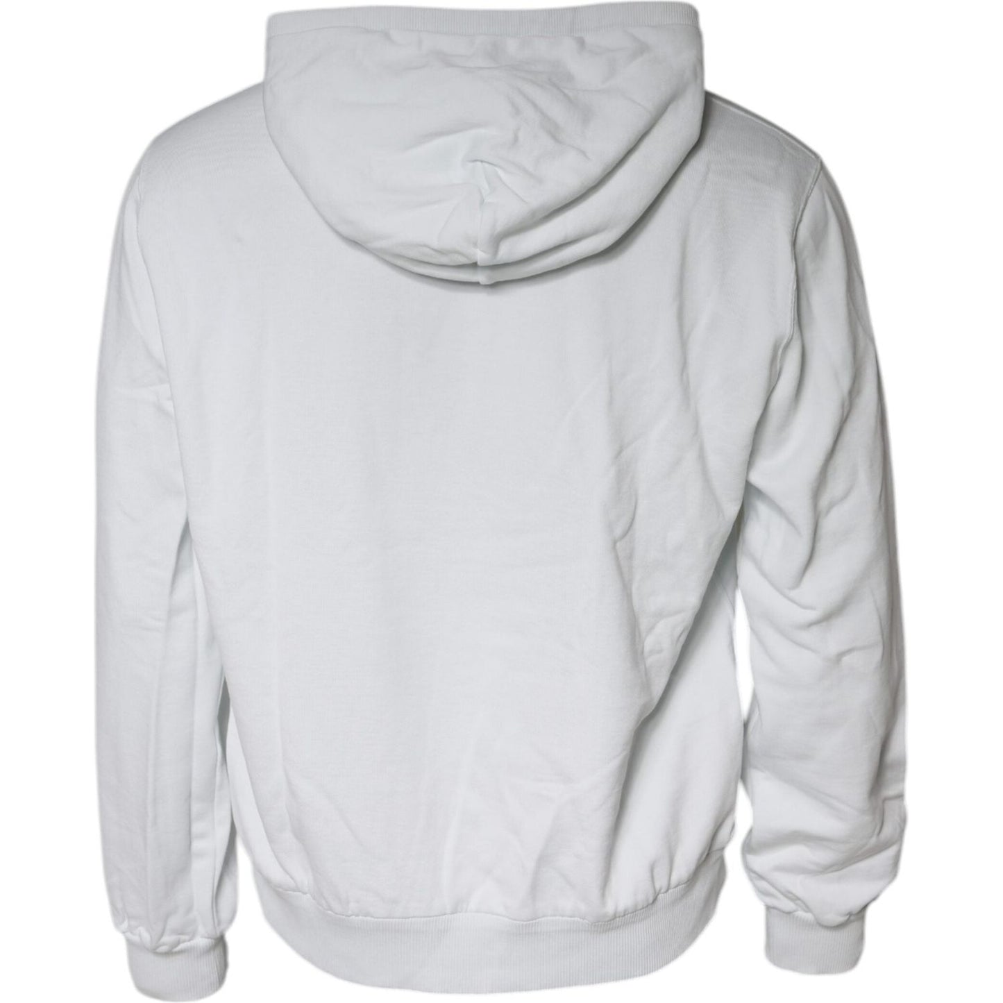 Dolce & Gabbana White Caesar Cotton Hooded Pullover Sweater TSH87226-54