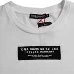 Dolce & Gabbana White Cotton DG Applique Men Casual T-shirt TSH86458-44