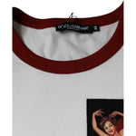 Dolce & Gabbana White Graphic Print Cotton Crew Neck T-shirt TSH86667-44