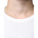 Dolce & Gabbana White Logo Embossed Cotton Crewneck T-shirt TSH86632-54