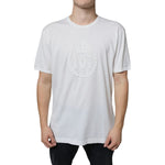 Dolce & Gabbana White Logo Embossed Cotton Crewneck T-shirt TSH86632-54