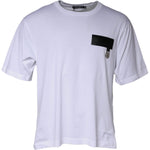 Dolce & Gabbana White Logo Patch Cotton Crew Neck T-shirt TSH84882-50
