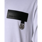 Dolce & Gabbana White Logo Patch Cotton Crew Neck T-shirt TSH84882-50