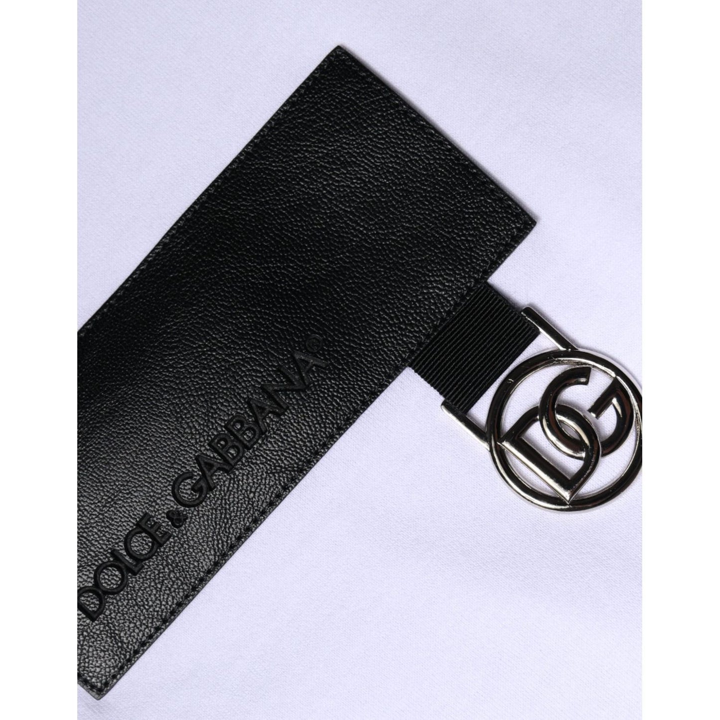 Dolce & Gabbana White Logo Patch Cotton Crew Neck T-shirt TSH84882-50
