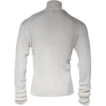 Dolce & Gabbana White Long Sleeve Turtleneck Men Pullover Sweater TSH87080-54