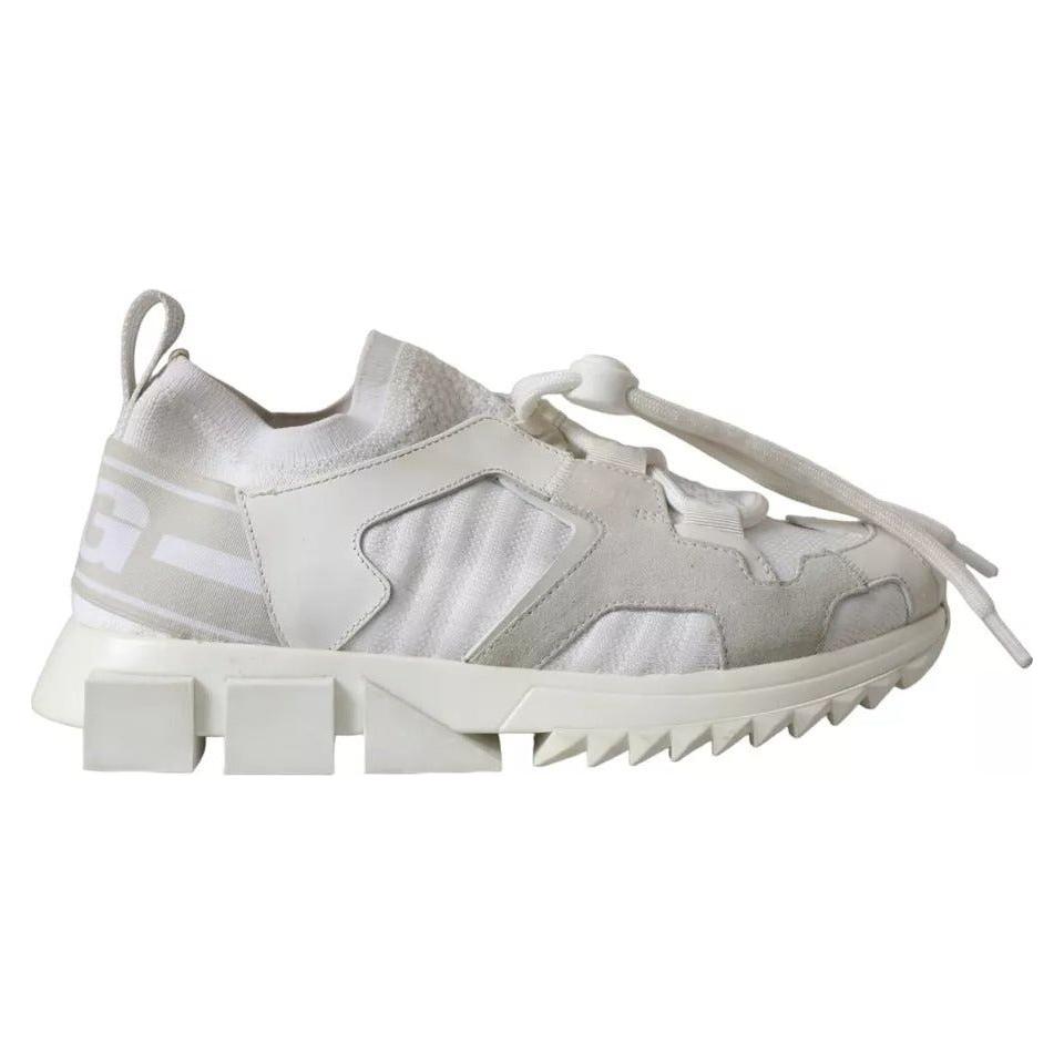 Dolce & Gabbana White Mesh Sorrento Trekking Sneakers Shoes LA11549-35