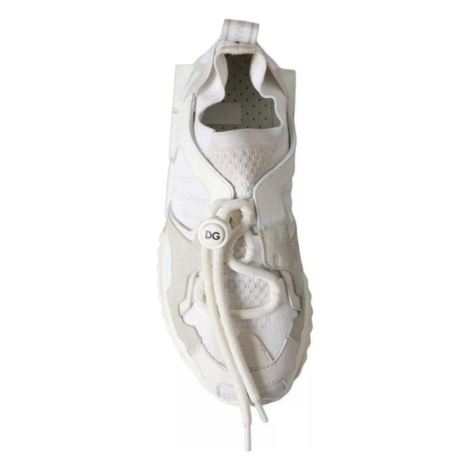 Dolce & Gabbana White Mesh Sorrento Trekking Sneakers Shoes LA11549-35