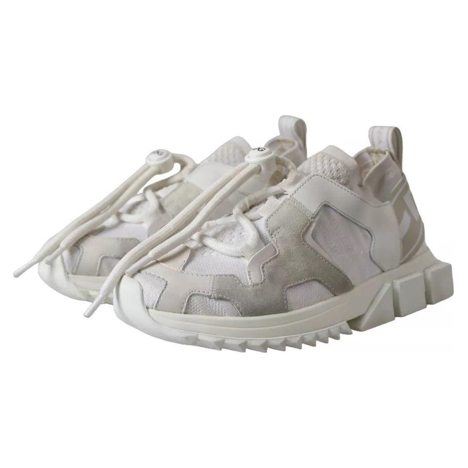 Dolce & Gabbana White Mesh Sorrento Trekking Sneakers Shoes LA11549-35