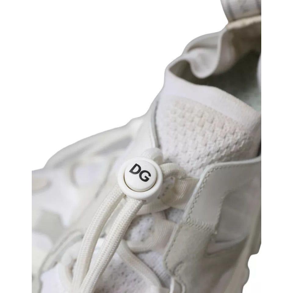 Dolce & Gabbana White Mesh Sorrento Trekking Sneakers Shoes LA11549-35