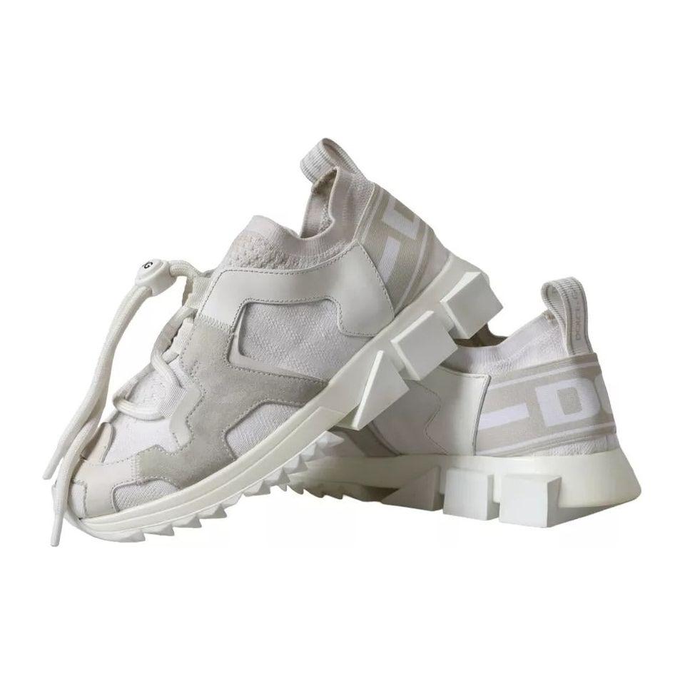 Dolce & Gabbana White Mesh Sorrento Trekking Sneakers Shoes LA11549-35