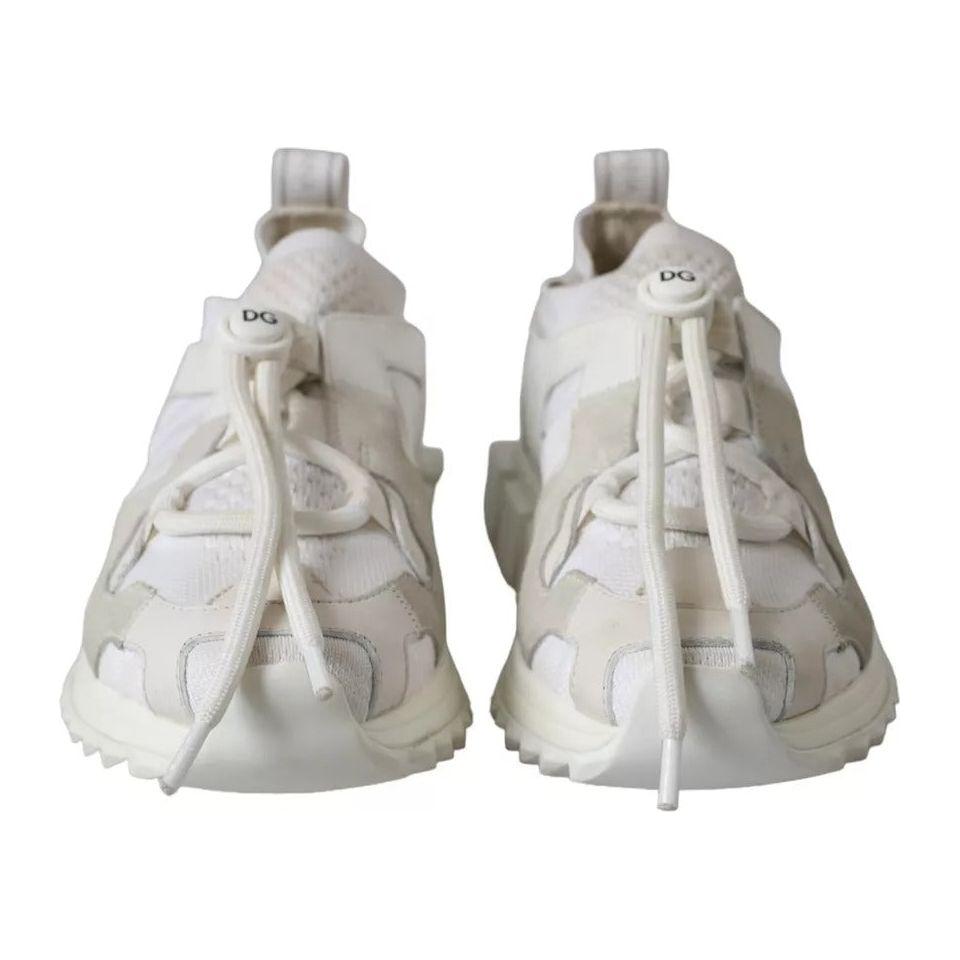 Dolce & Gabbana White Mesh Sorrento Trekking Sneakers Shoes LA11549-35