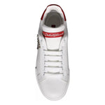 Dolce & Gabbana White Patch Calfskin Nappa Portofino Sneakers Shoes LA11240-35