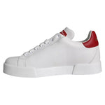 Dolce & Gabbana White Patch Calfskin Nappa Portofino Sneakers Shoes LA11240-35