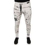 Dolce & Gabbana White Printed Cotton Jogger Sweatpants Pants PAN75608-44