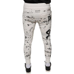 Dolce & Gabbana White Printed Cotton Jogger Sweatpants Pants PAN75608-44