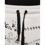 Dolce & Gabbana White Printed Cotton Jogger Sweatpants Pants PAN75608-44
