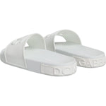 Dolce & Gabbana White Rubber Slides Sandals Beachwear Shoes LA11759-37