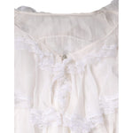 Dolce & Gabbana White Ruffles Lace Long Sleeve Blouse Top TSH86561-44